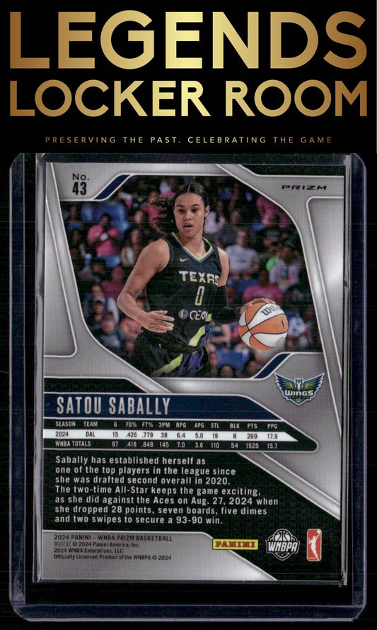 2024 Panini Prizm WNBA #43 Satou Sabally Silver Prizms