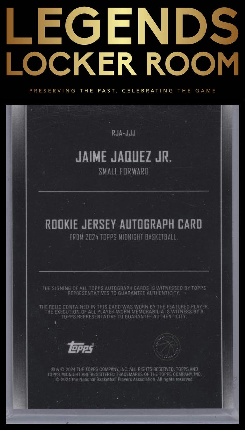 2023-24 Topps Midnight #RJA-JJJ Jaime Jaquez Jr. Rookie Jersey Autographs