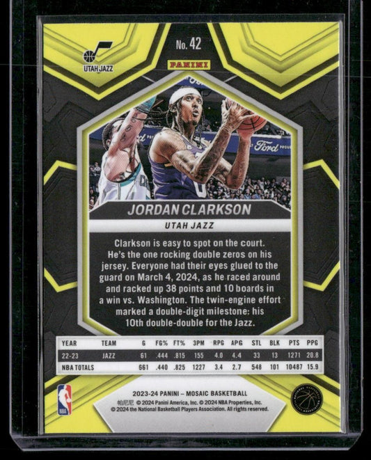 2023-24 Panini Mosaic #42 Jordan Clarkson