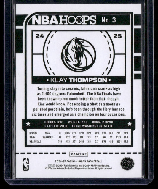 2024-25 Hoops #3 Klay Thompson