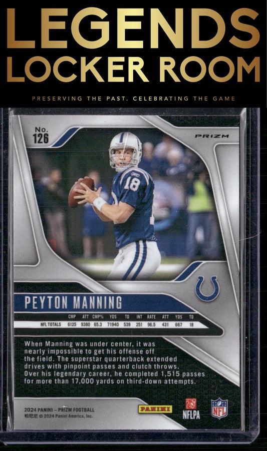 2024 Panini Prizm #126 Peyton Manning Silver