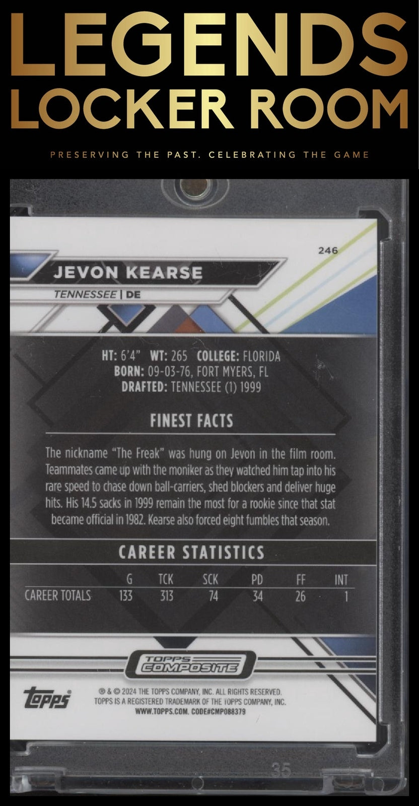 2023 Topps Composite #246 Jevon Kearse Finest Sky Blue Refractor #/150