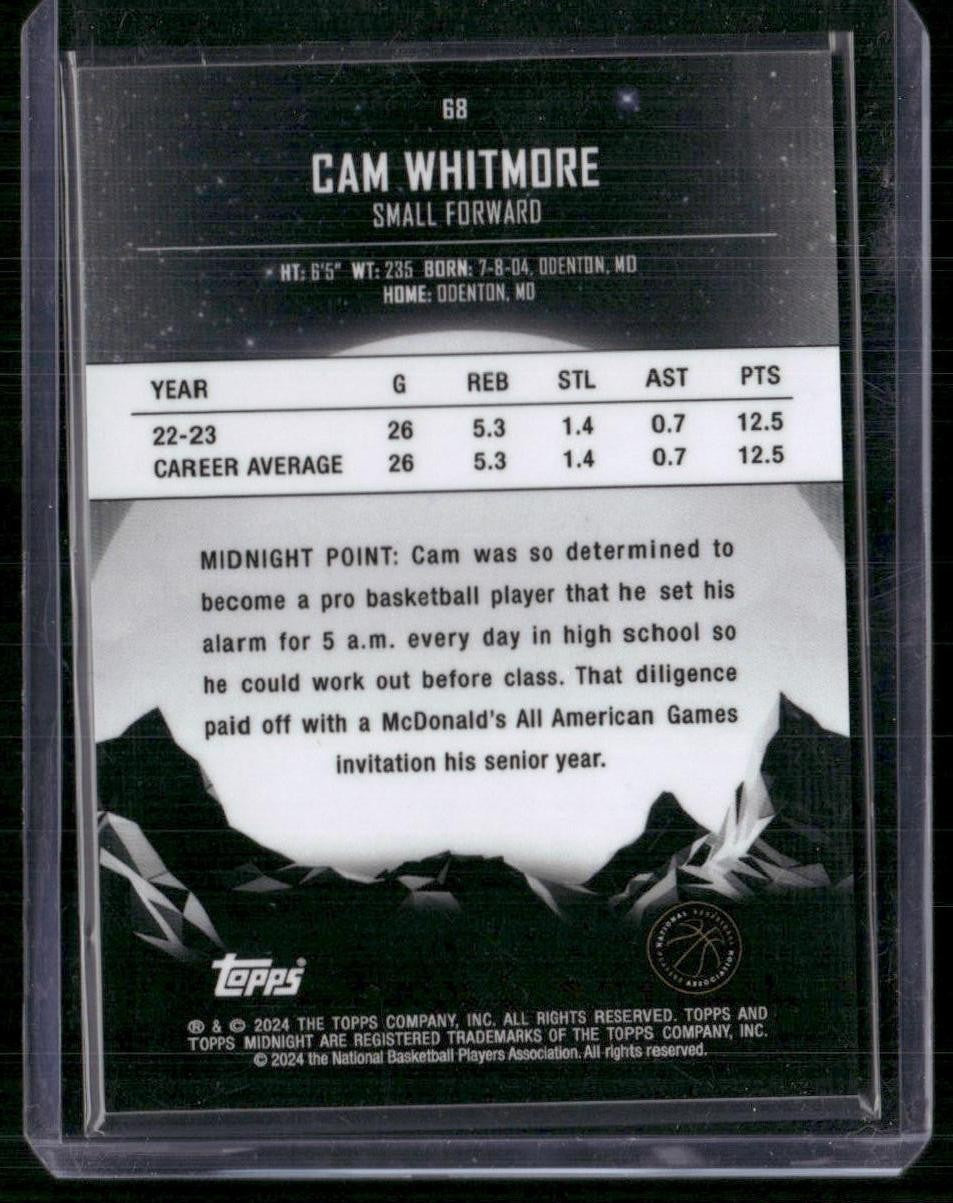 2023-24 Topps Midnight #68 Cam Whitmore /99