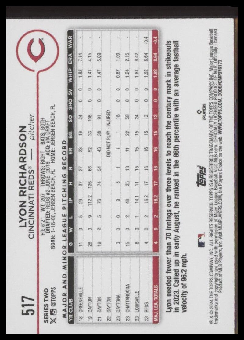 2024 Topps #517 Lyon Richardson