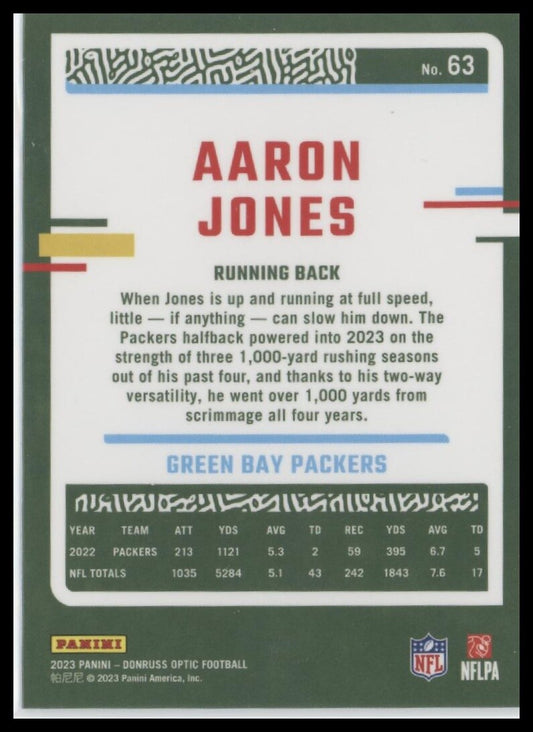 2023 Donruss Optic #63 Aaron Jones