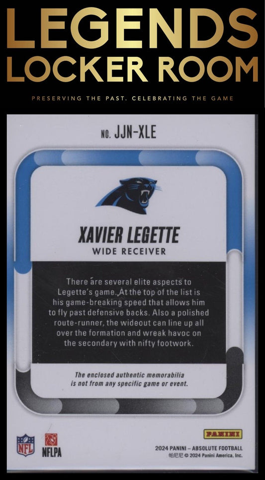 2024 Panini Absolute #JJN-XLE Xavier Legette Jumbo Jersey Number #/49