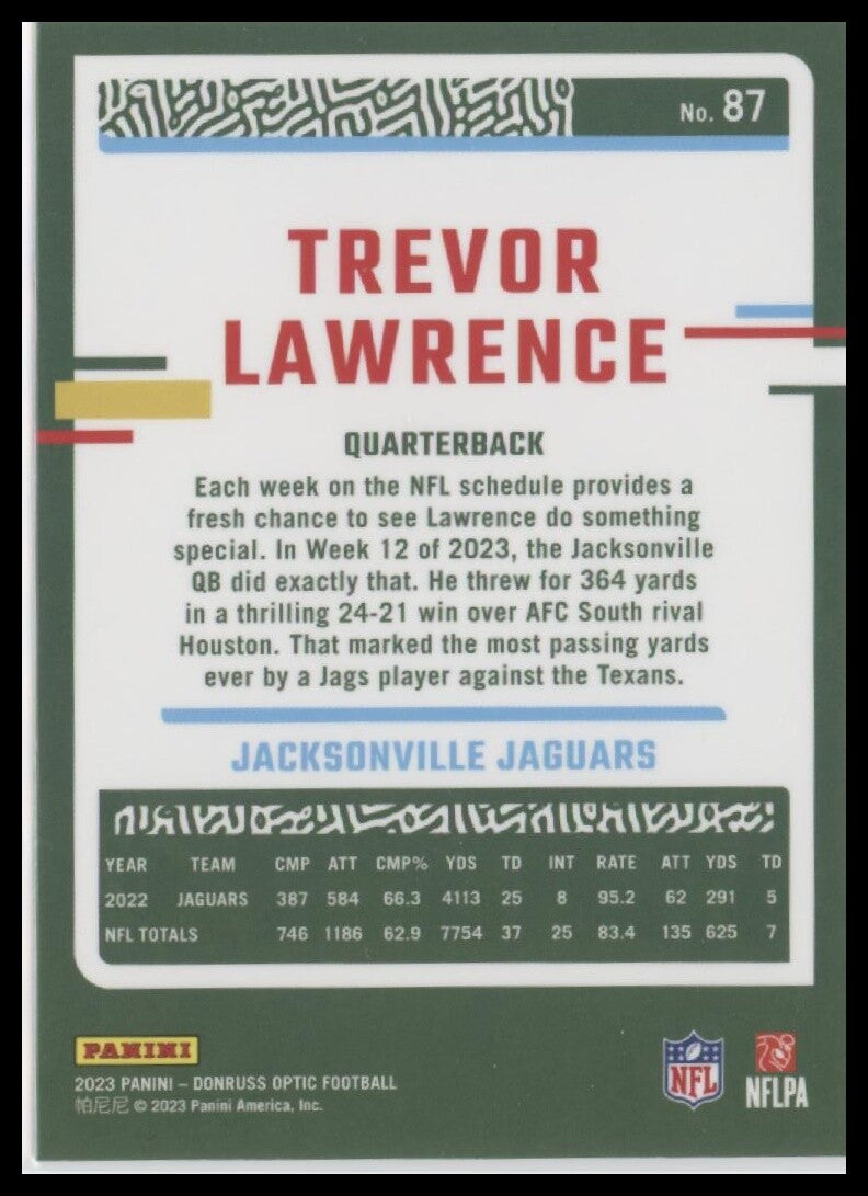 2023 Donruss Optic #87 Trevor Lawrence