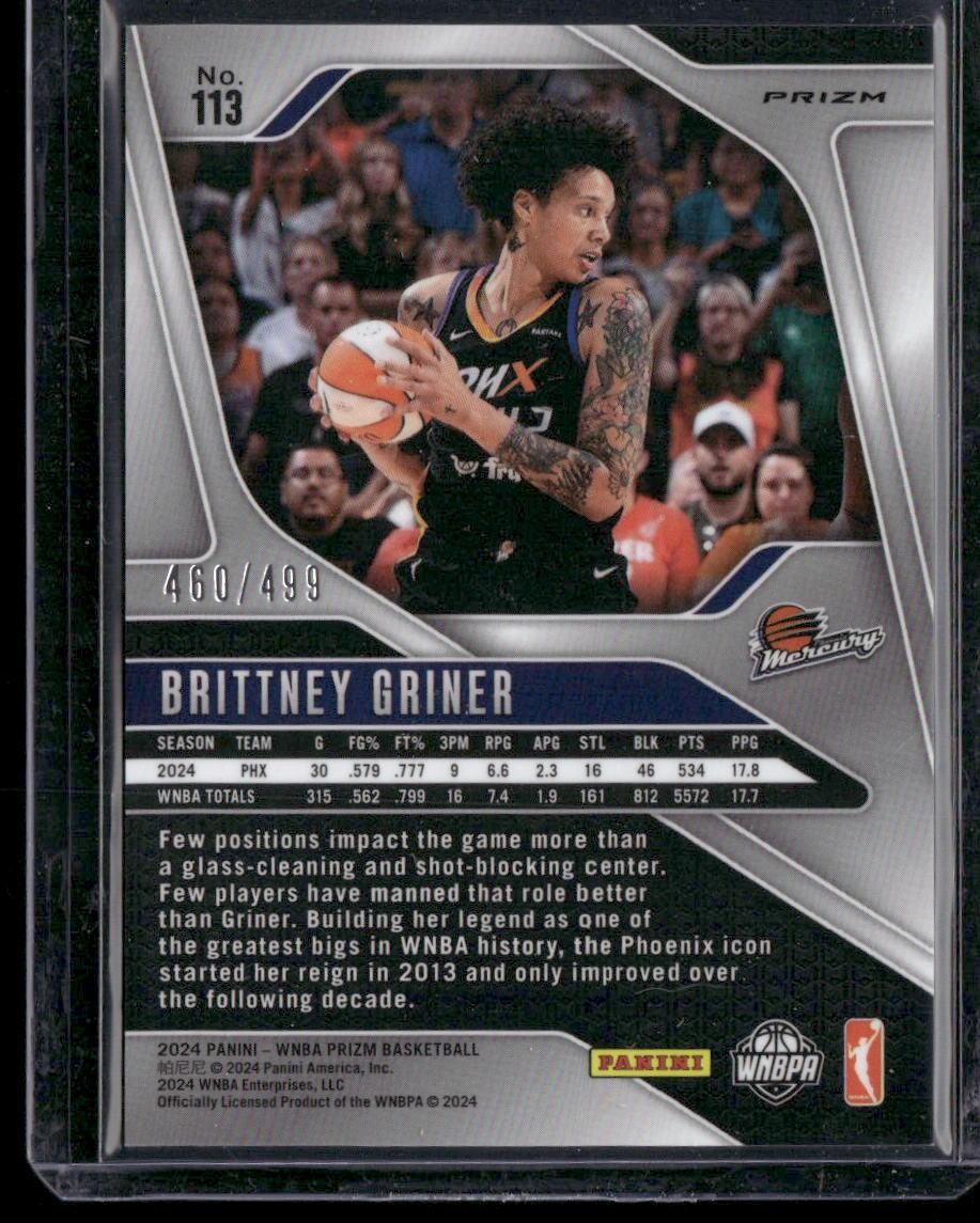 2024 Panini Prizm WNBA #113 Brittney Griner Pulsar Prizms #/499