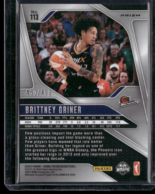 2024 Panini Prizm WNBA #113 Brittney Griner Pulsar Prizms #/499