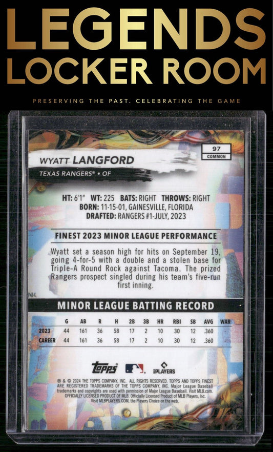 2024 Finest #97 Wyatt Langford