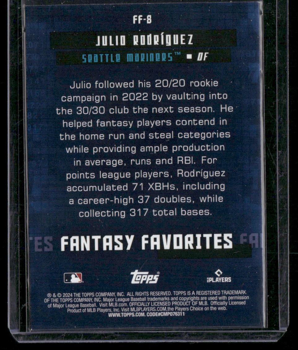2024 Topps #FF-8 Julio Rodríguez Fantasy Favorites