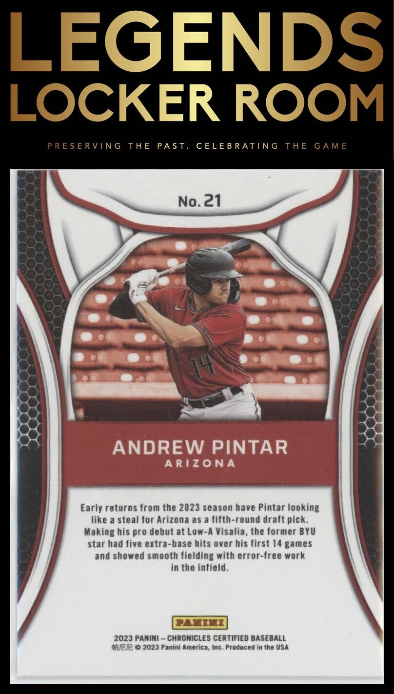 2023 Panini Chronicles: Certified #21 Andrew Pintar