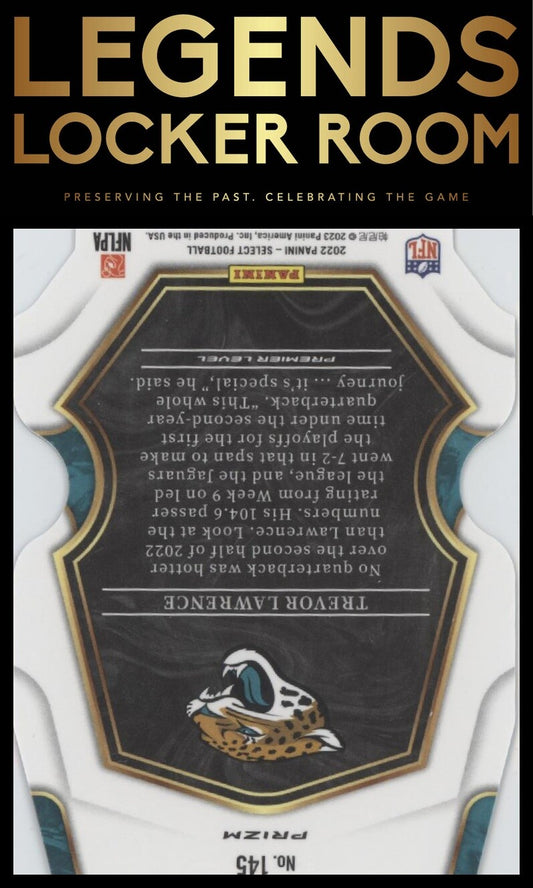 2022 Panini Select #145 Trevor Lawrence Silver Prizm Die Cut