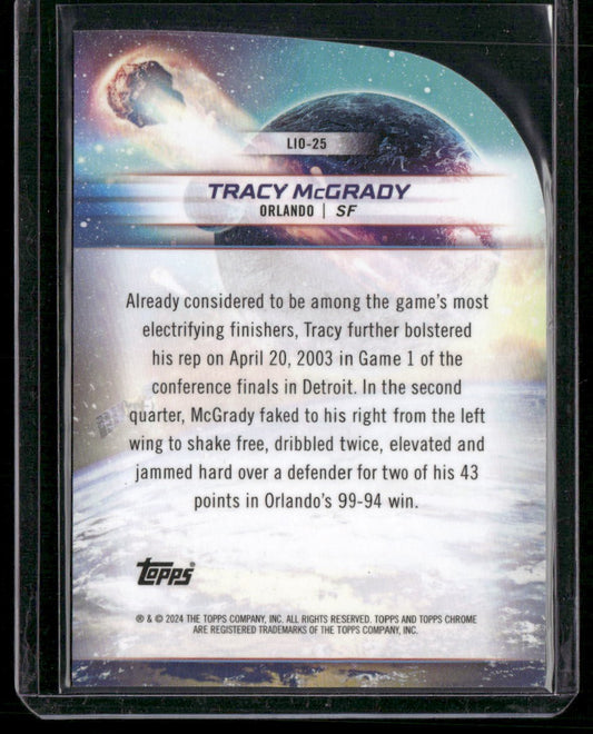 2023-24 Topps Chrome Cosmic #LIO-25 Tracy McGrady Launched Into Orbit