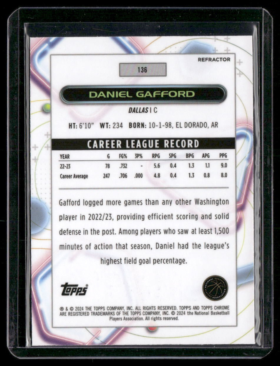 2023-24 Topps Chrome Cosmic #136 Daniel Gafford Refractors