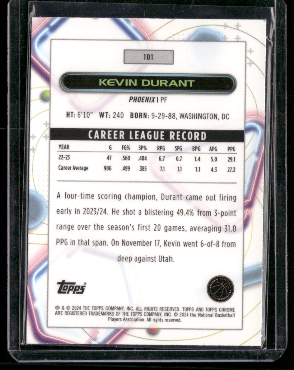 2023-24 Topps Chrome Cosmic #101 Kevin Durant