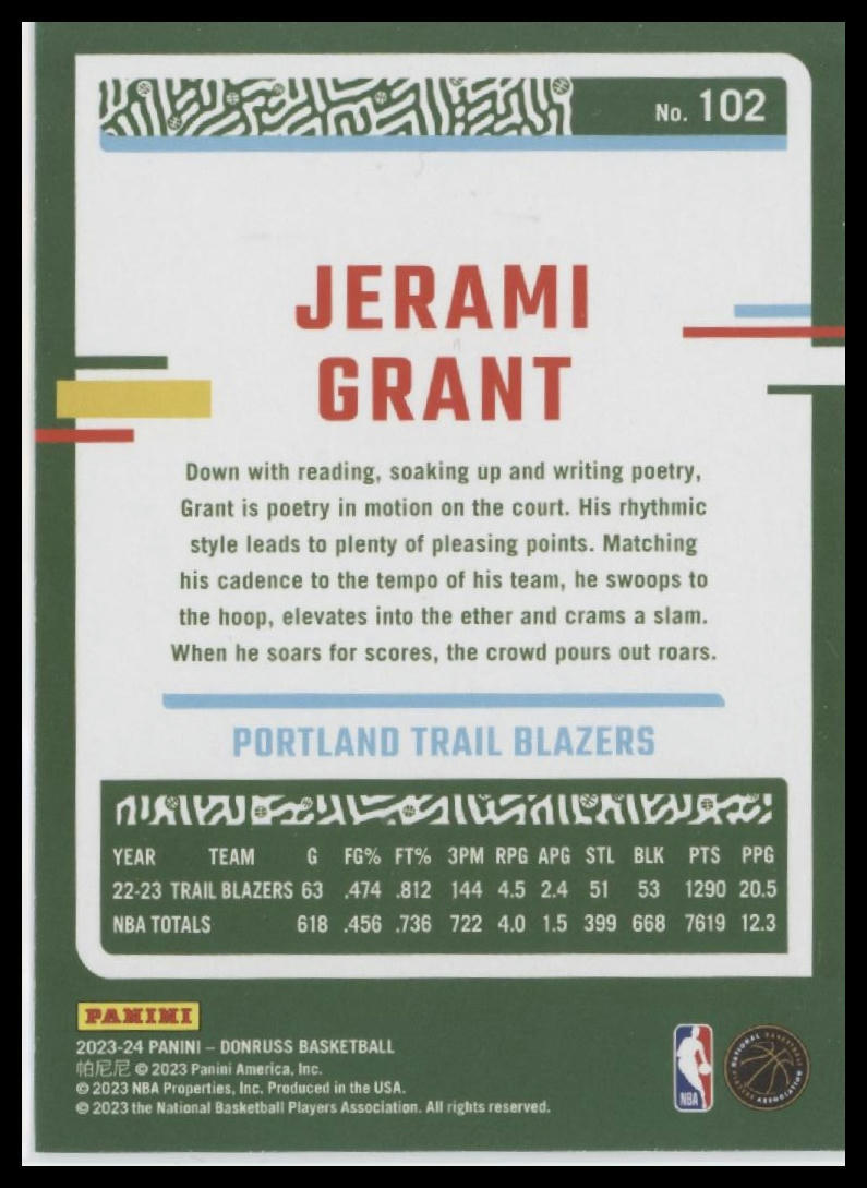 2023-24 Donruss #102 Jerami Grant