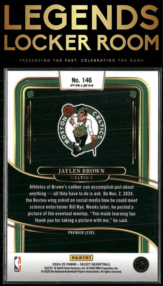 2024-25 Panini Select #146 Jaylen Brown Tri-Color Prizm