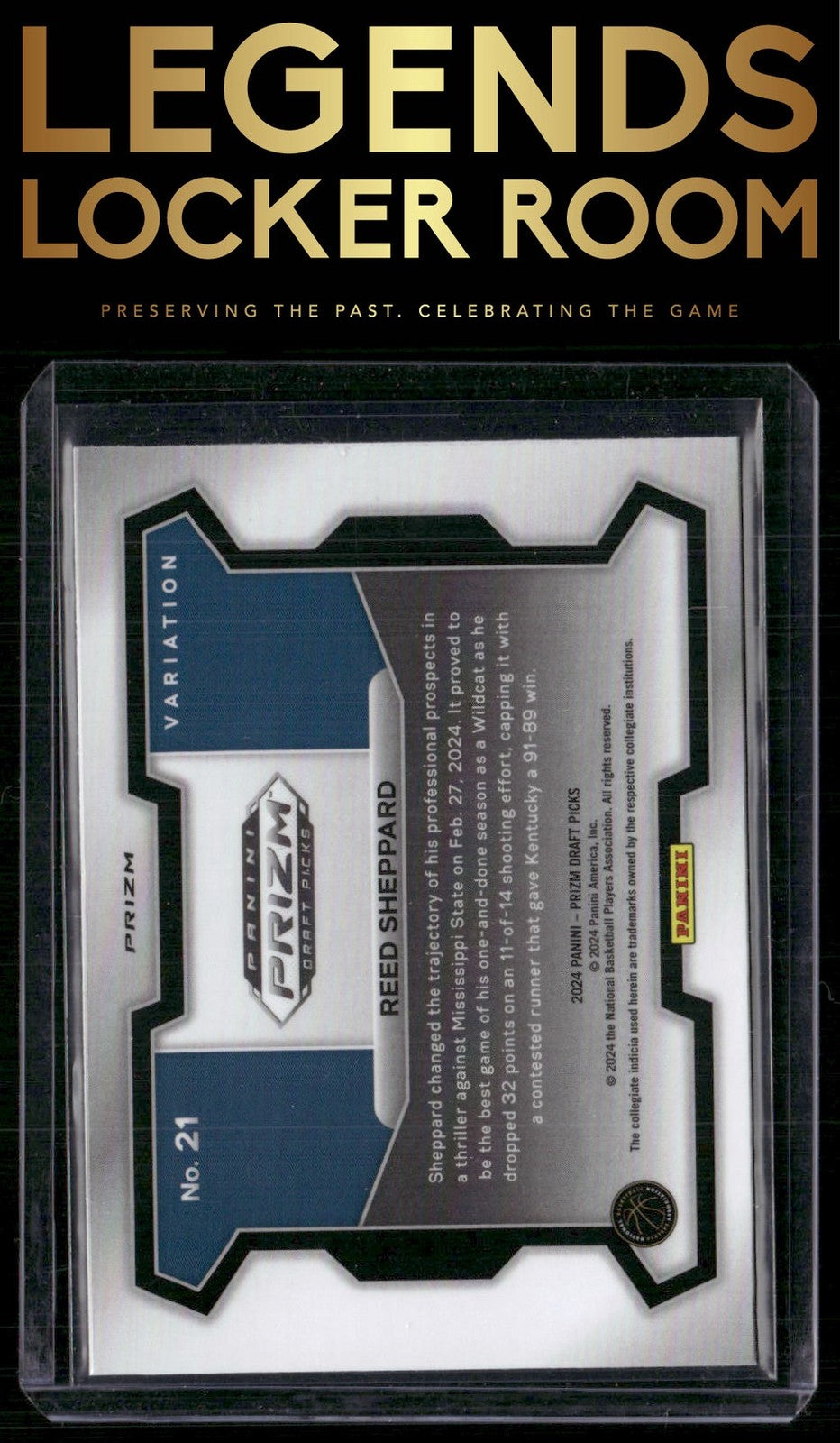 2024 Panini Prizm Draft Picks #21b Reed Sheppard Prizms Silver