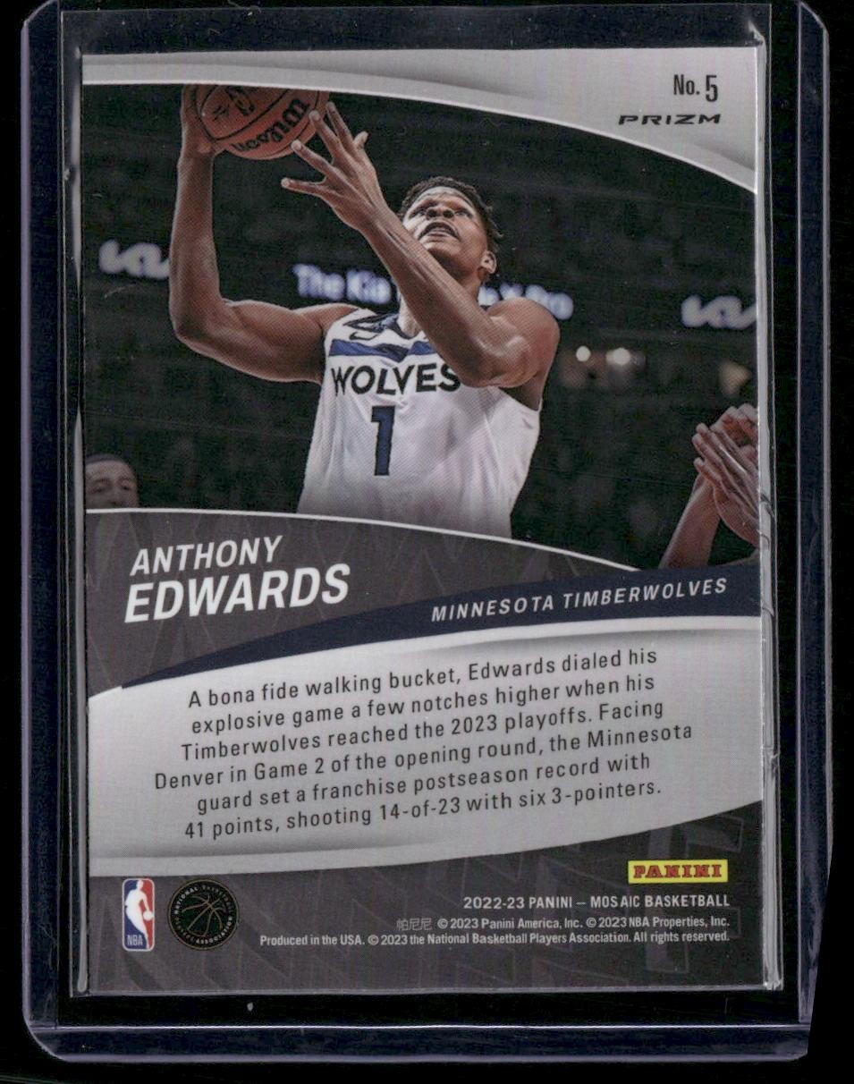 2022-23 Panini Mosaic #5 Anthony Edwards Elevate Mosaic