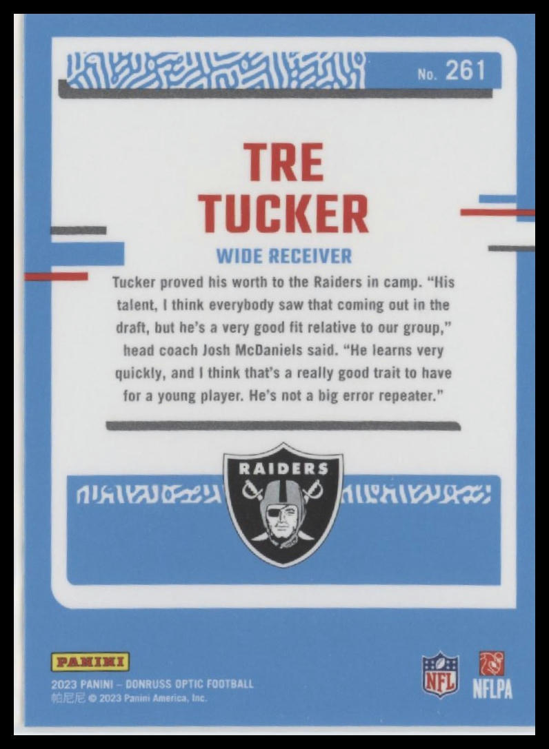 2023 Donruss Optic #261 Tre Tucker