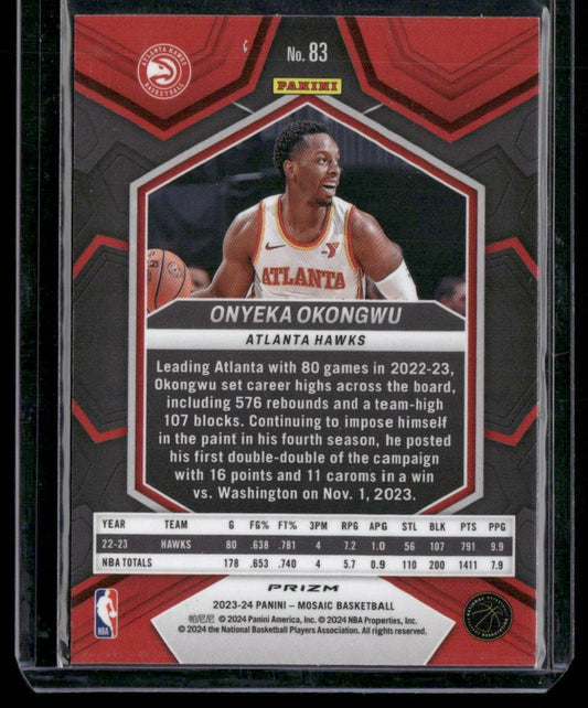 2023-24 Panini Mosaic #83 Onyeka Okongwu Green