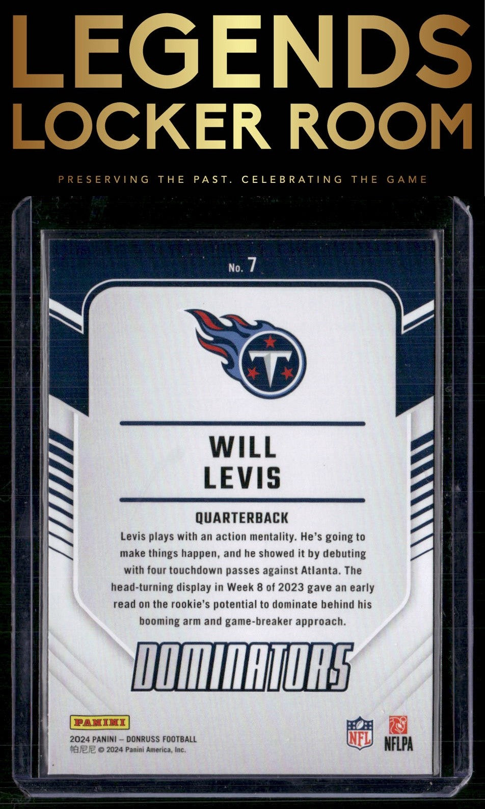 2024 Donruss #7 Will Levis Dominators