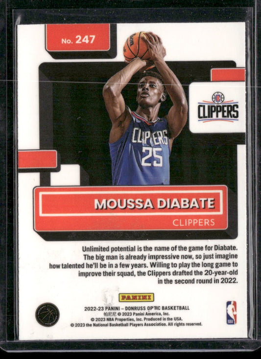2022-23 Donruss Optic #247 Moussa Diabate