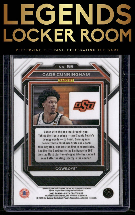 2023 Panini Prizm Draft Picks #65 Cade Cunningham