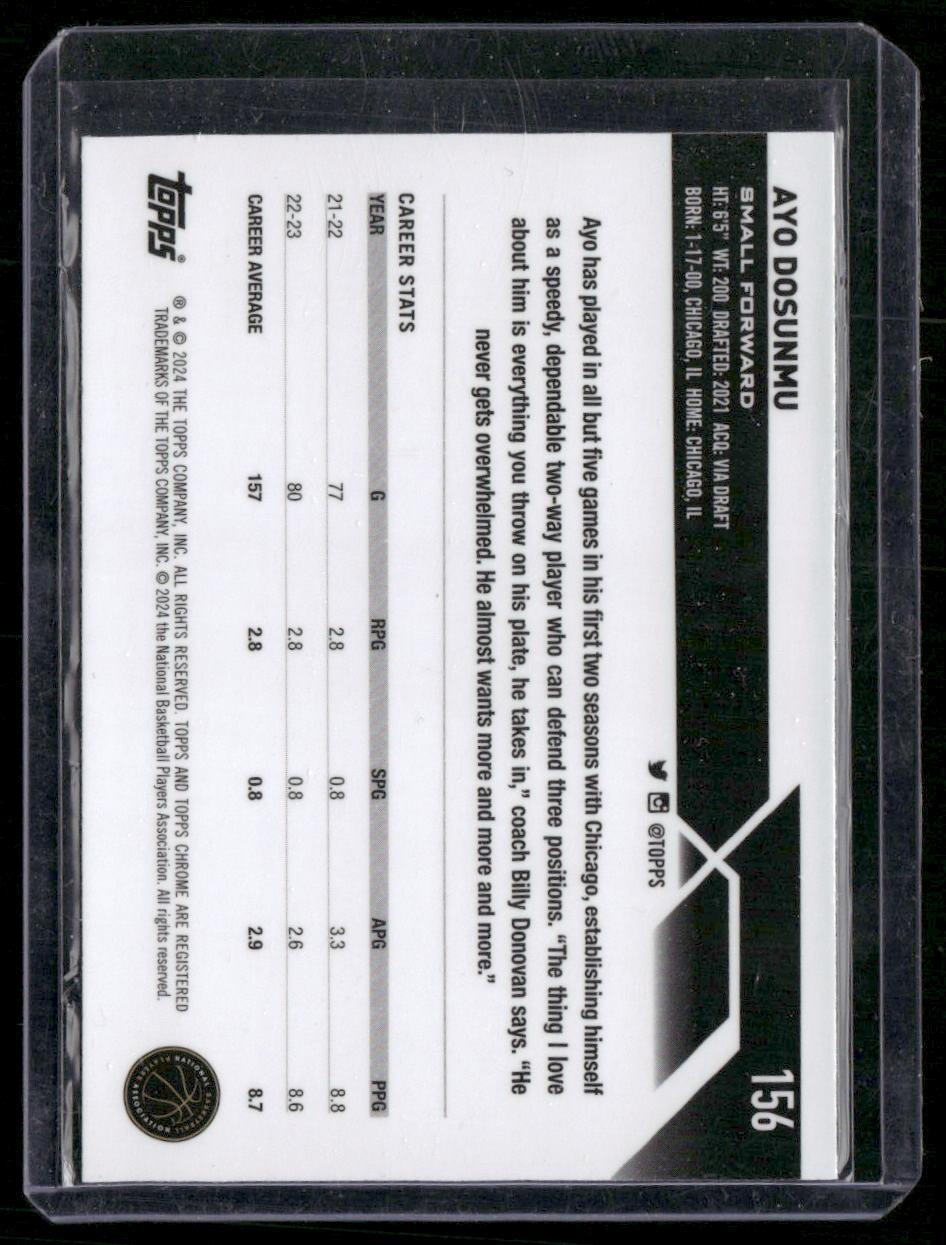 2023-24 Topps Chrome #156 Ayo Dosunmu