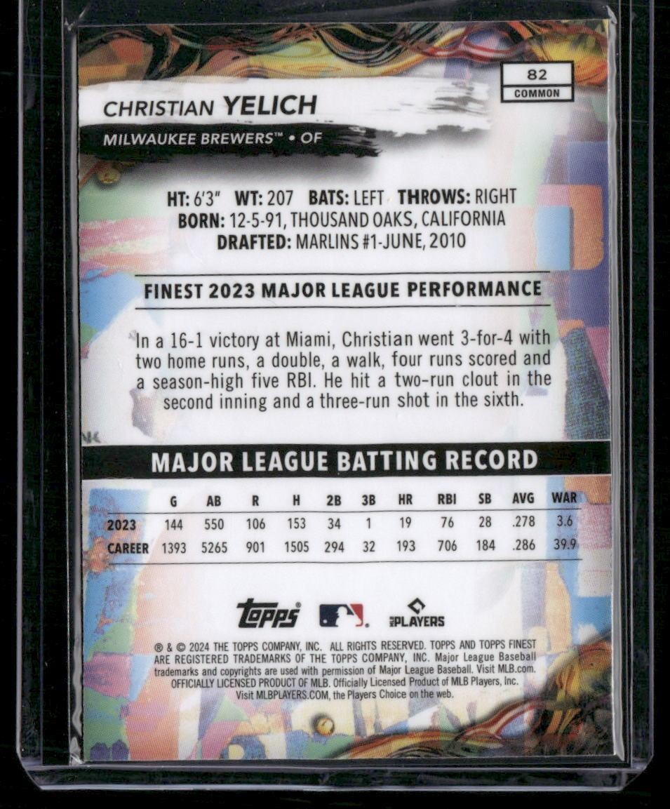 2024 Finest #82 Christian Yelich