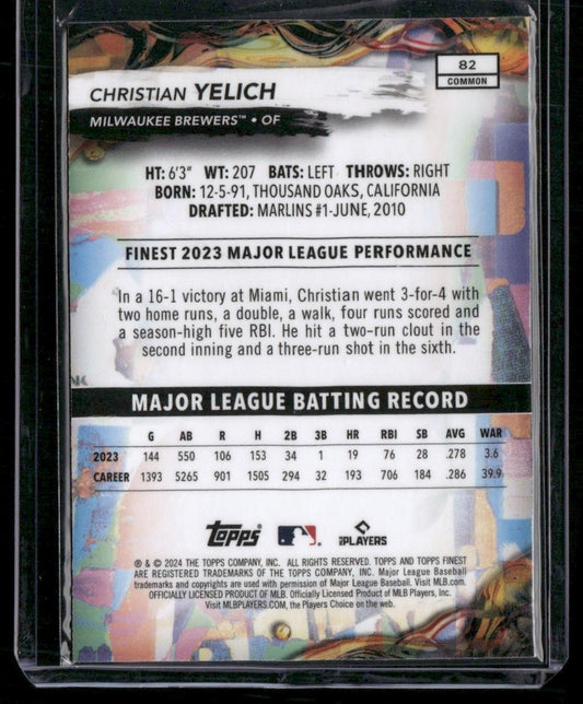2024 Finest #82 Christian Yelich