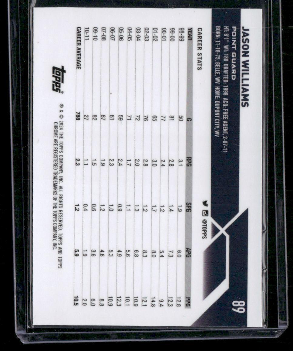 2023-24 Topps Chrome #89 Jason Williams