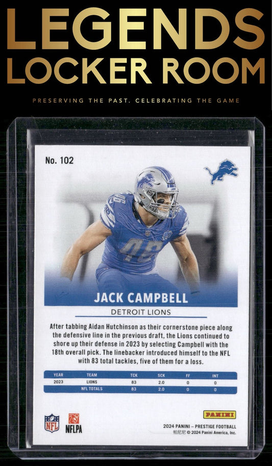 2024 Panini Prestige #102 Jack Campbell