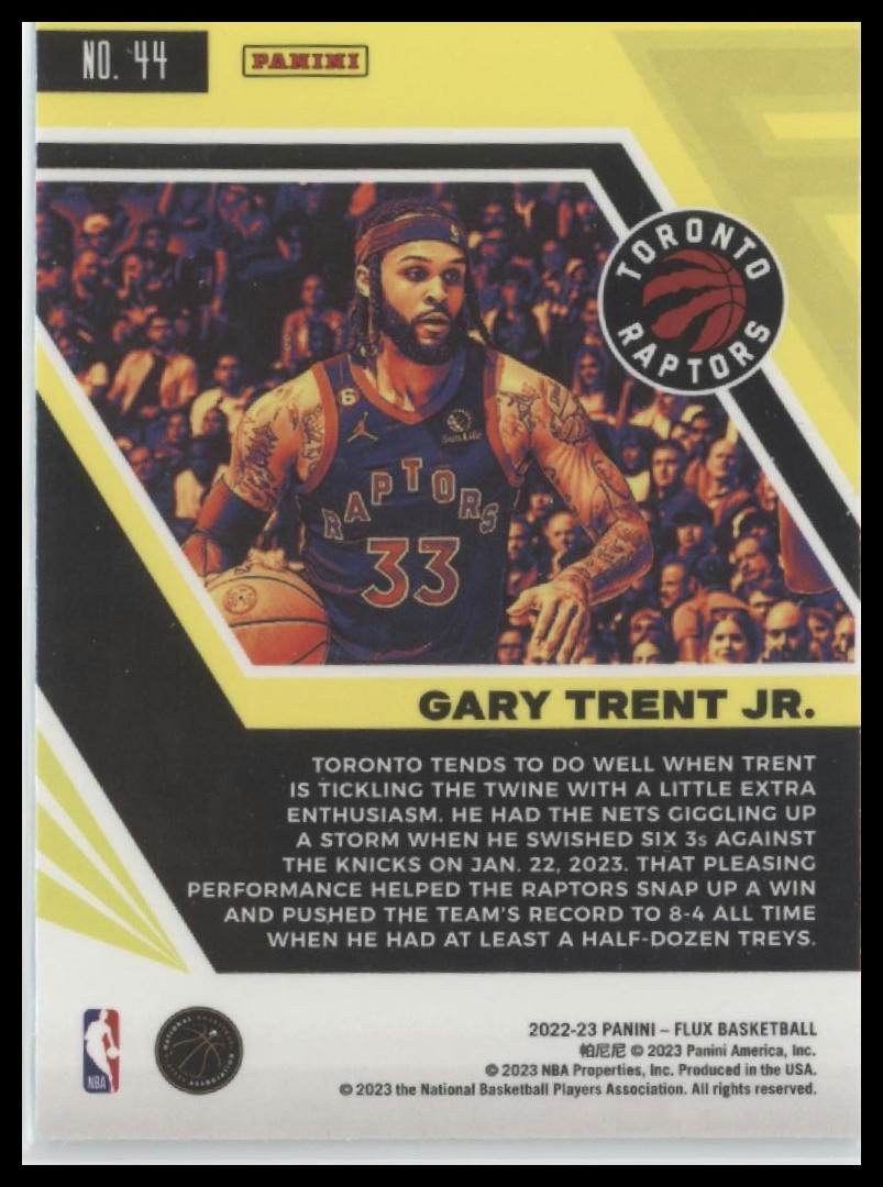 2022-23 Panini Flux #44 Gary Trent Jr.