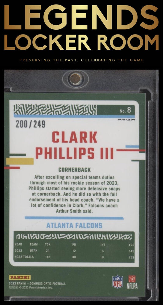 2023 Donruss Optic #8 Clark Phillips III Orange #/249