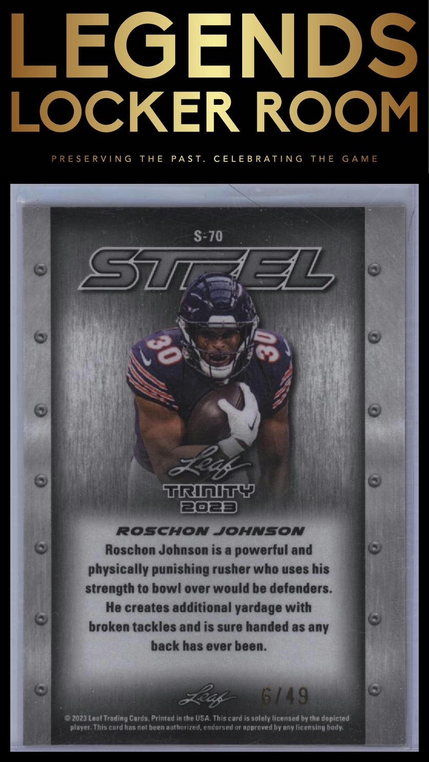 2023 Leaf Trinity - Steel Purple Lava #S-70 Roschon Johnson #/49