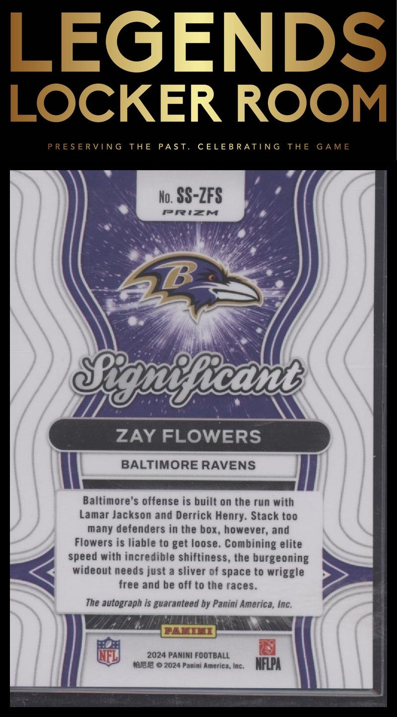 2024 Panini Prizm #SS-ZFS Zay Flowers Significant Signatures