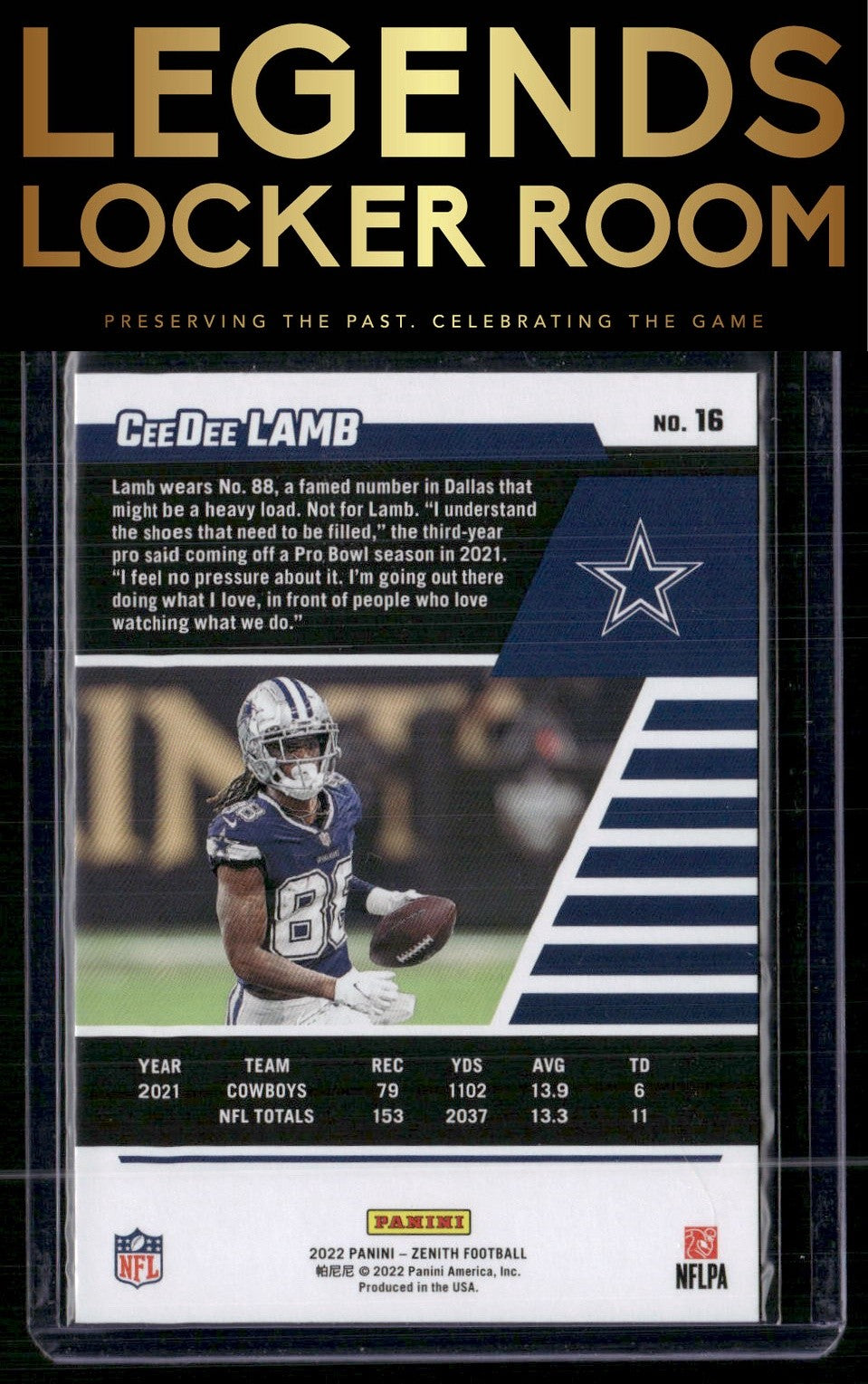 2022 Zenith #16 CeeDee Lamb Retail