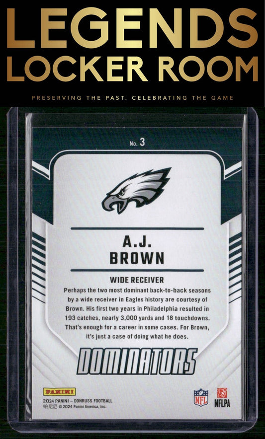 2024 Donruss #3 A.J. Brown Dominators