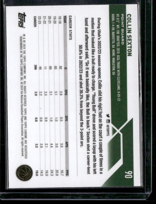 2023-24 Topps Chrome #90 Collin Sexton