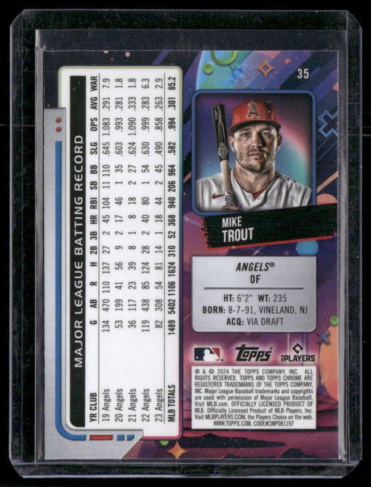 2024 Topps Chrome Cosmic #35 Mike Trout