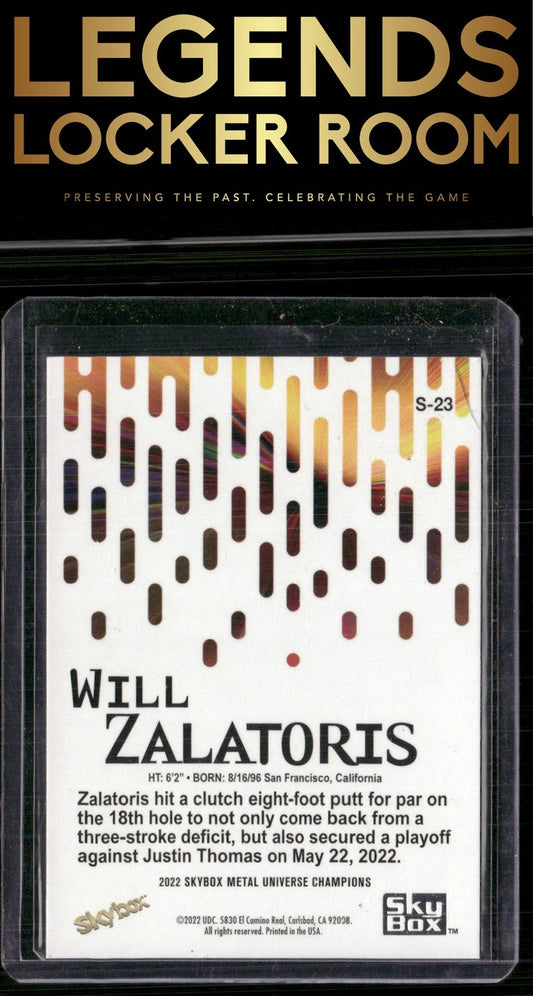 2022 SkyBox Metal Universe Champions #S-23 Will Zalatoris Skybox Premium