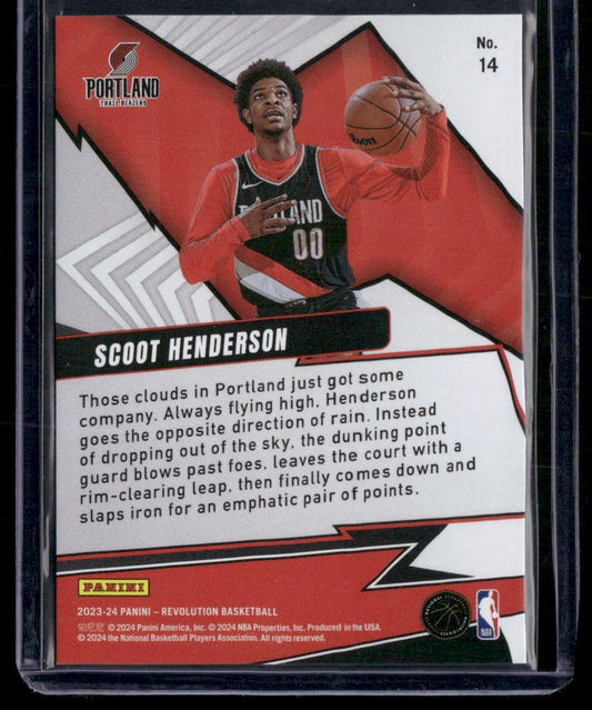 2023-24 Panini Revolution #14 Scoot Henderson Shock Wave