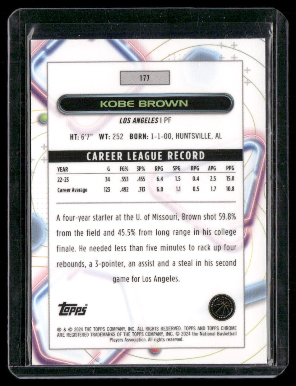 2023-24 Topps Chrome Cosmic #177 Kobe Brown