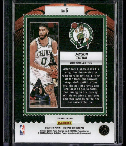 2023-24 Panini Mosaic #5 Jayson Tatum Jam Masters Mosaic Green