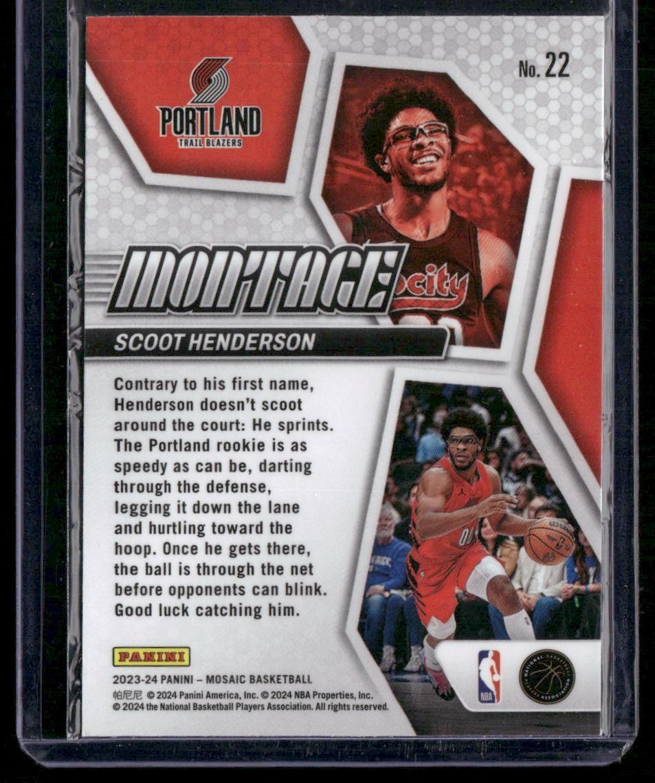 2023-24 Panini Mosaic #22 Scoot Henderson Montage