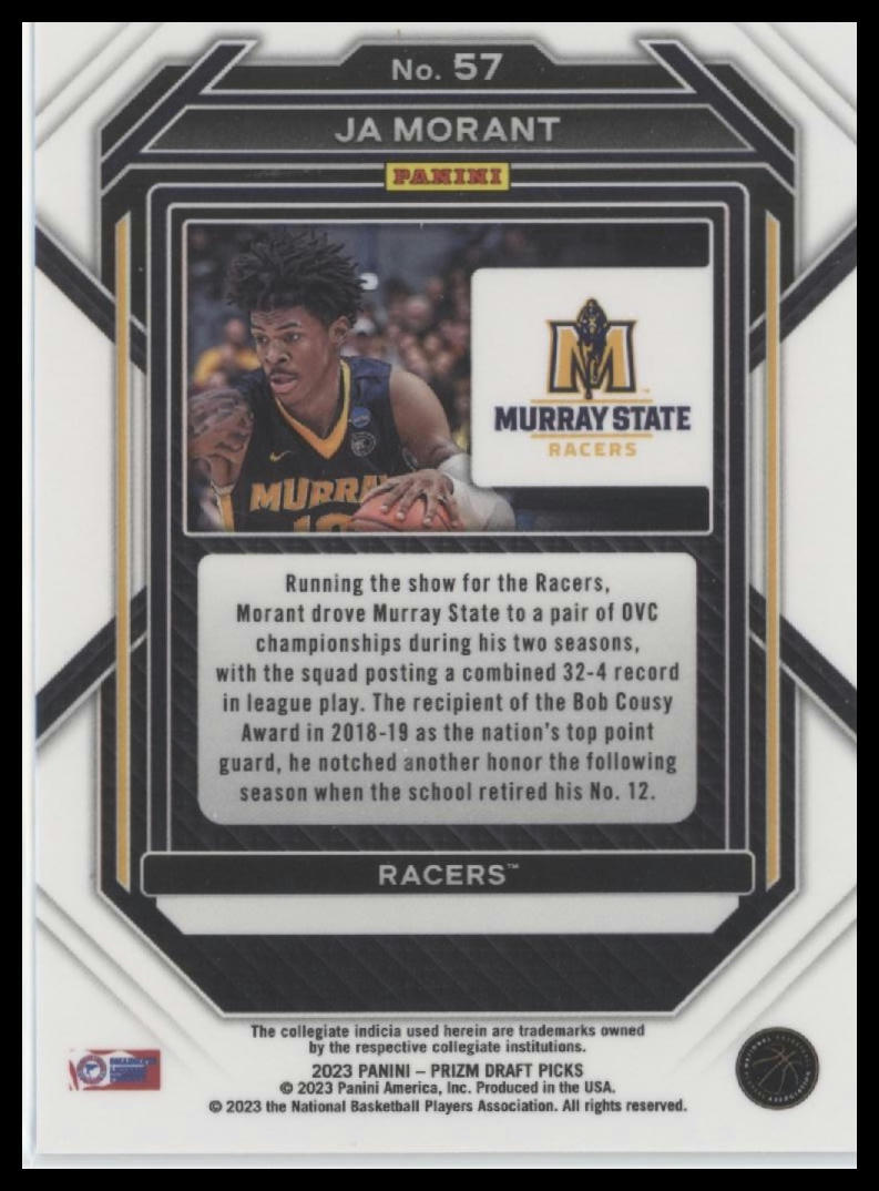 2023 Panini Prizm Draft Picks #57 Ja Morant