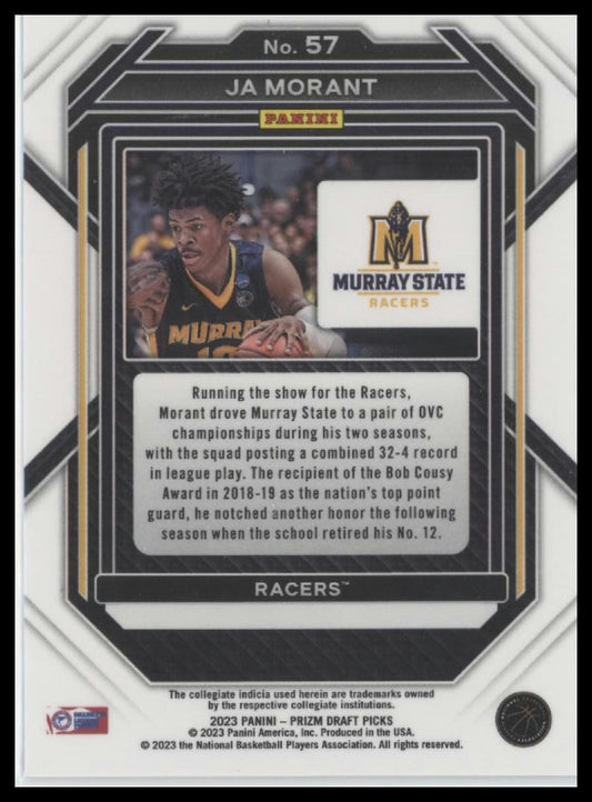 2023 Panini Prizm Draft Picks #57 Ja Morant
