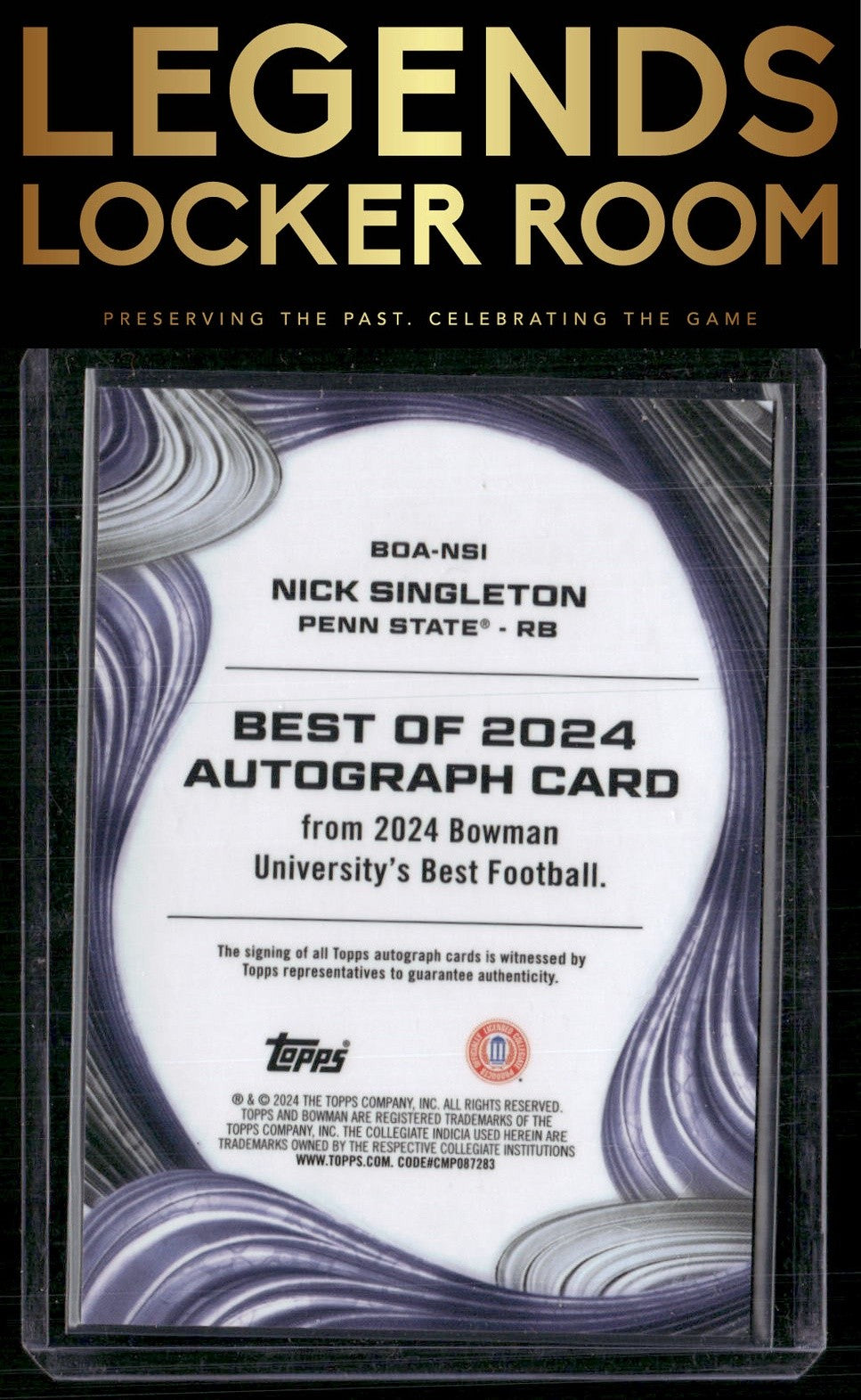 2024 Bowman University Best #BOA-NSI Nick Singleton Best of 2024 Autographs